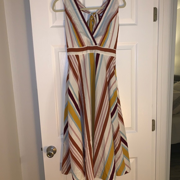 🆕Zara Striped Midi Halter Dress - Picture 2 of 6